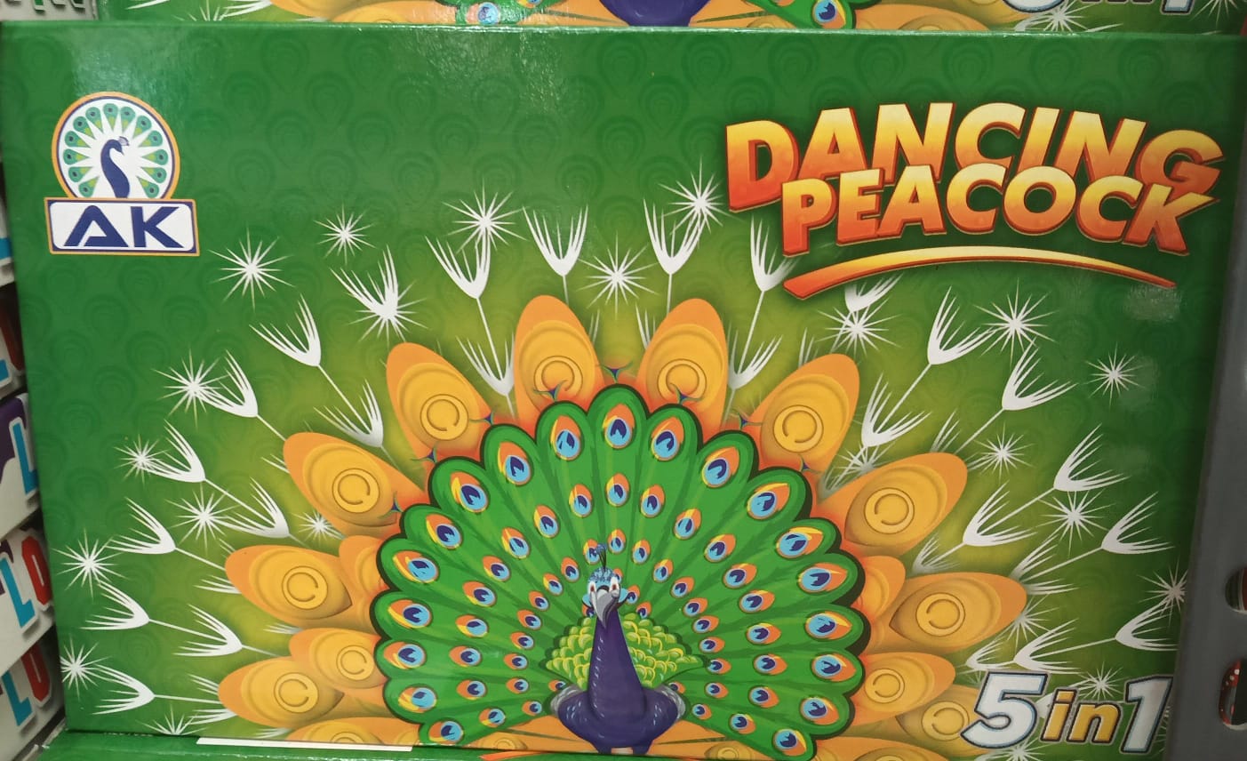 Dancing Peacock (5 Face) Feather Whistling