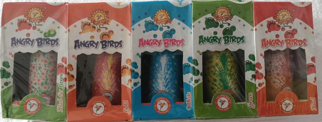 4`` Angry Birds Fountion (5 Multi Colour) 5pcs